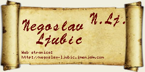 Negoslav Ljubić vizit kartica